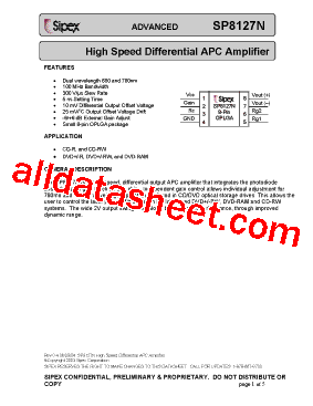 SP8127N Datasheet PDF - Sipex Corporation