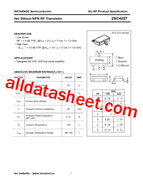 2SC4227 Datasheet PDF - Inchange Semiconductor Company Limited