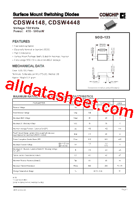 CDSW4148 Datasheet PDF - Comchip Technology