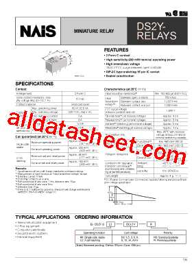 DS2Y Datasheet PDF - Nais(Matsushita Electric Works)