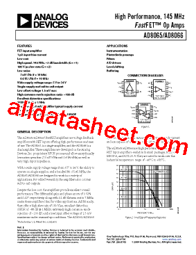 AD8065ART-REEL7 Datasheet PDF - Analog Devices
