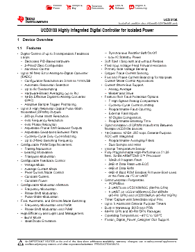 UCD3138RGCR Datasheet PDF - Texas Instruments