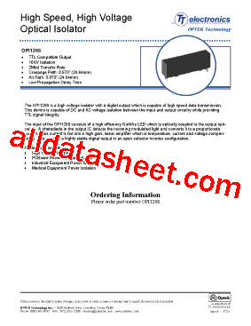 OPI1268 Datasheet PDF - OPTEK Technologies