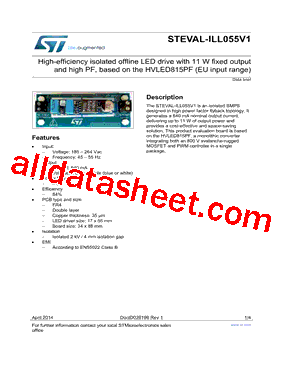STEVAL-ILL055V1 Datasheet PDF - STMicroelectronics