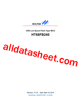 HT68FB240 Datasheet PDF - Holtek Semiconductor Inc
